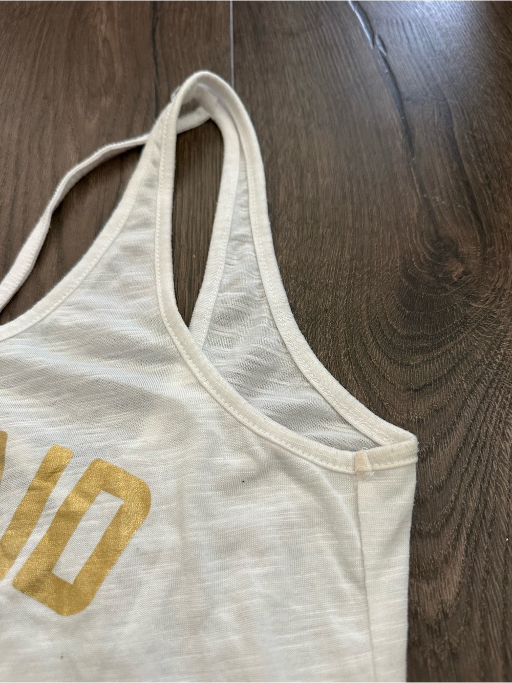 White Tank with Gold 'Mermaid On Duty' Graphic - Picture 7 of 7